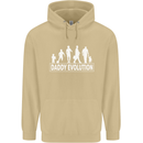 Daddy Evolution Fathers Day Mens 80% Cotton Hoodie Sand