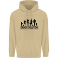 Daddy Evolution Fathers Day Mens 80% Cotton Hoodie Sand