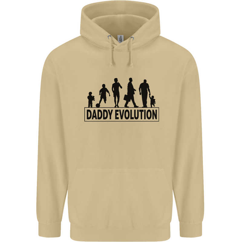Daddy Evolution Fathers Day Mens 80% Cotton Hoodie Sand