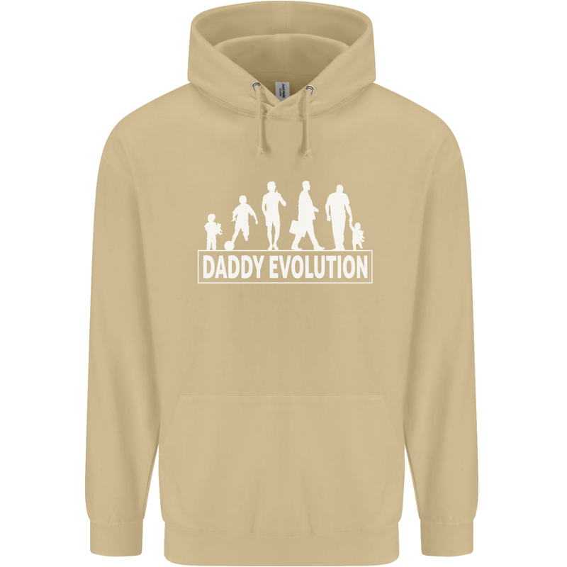 Daddy Evolution Fathers Day Mens 80% Cotton Hoodie Sand