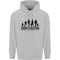 Daddy Evolution Fathers Day Mens 80% Cotton Hoodie Sports Grey