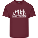 Daddy Evolution Fathers Day Mens Cotton T-Shirt Tee Top Maroon