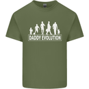 Daddy Evolution Fathers Day Mens Cotton T-Shirt Tee Top Military Green