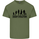 Daddy Evolution Fathers Day Mens Cotton T-Shirt Tee Top Military Green