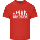Daddy Evolution Fathers Day Mens Cotton T-Shirt Tee Top Red