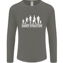Daddy Evolution Fathers Day Mens Long Sleeve T-Shirt Charcoal