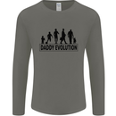 Daddy Evolution Fathers Day Mens Long Sleeve T-Shirt Charcoal