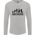 Daddy Evolution Fathers Day Mens Long Sleeve T-Shirt Sports Grey