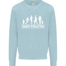 Daddy Evolution Fathers Day Mens Sweatshirt Jumper Light Blue