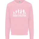 Daddy Evolution Fathers Day Mens Sweatshirt Jumper Light Pink