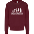 Daddy Evolution Fathers Day Mens Sweatshirt Jumper Maroon