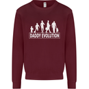 Daddy Evolution Fathers Day Mens Sweatshirt Jumper Maroon