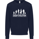 Daddy Evolution Fathers Day Mens Sweatshirt Jumper Navy Blue