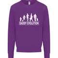 Daddy Evolution Fathers Day Mens Sweatshirt Jumper Purple