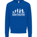 Daddy Evolution Fathers Day Mens Sweatshirt Jumper Royal Blue