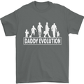 Daddy Evolution Fathers Day Mens T-Shirt Cotton Gildan Charcoal