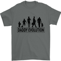 Daddy Evolution Fathers Day Mens T-Shirt Cotton Gildan Charcoal