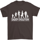 Daddy Evolution Fathers Day Mens T-Shirt Cotton Gildan Dark Chocolate