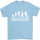 Daddy Evolution Fathers Day Mens T-Shirt Cotton Gildan Light Blue