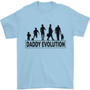 Daddy Evolution Fathers Day Mens T-Shirt Cotton Gildan Light Blue