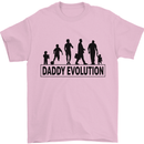 Daddy Evolution Fathers Day Mens T-Shirt Cotton Gildan Light Pink