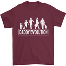 Daddy Evolution Fathers Day Mens T-Shirt Cotton Gildan Maroon