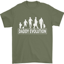 Daddy Evolution Fathers Day Mens T-Shirt Cotton Gildan Military Green