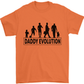 Daddy Evolution Fathers Day Mens T-Shirt Cotton Gildan Orange