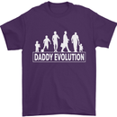 Daddy Evolution Fathers Day Mens T-Shirt Cotton Gildan Purple