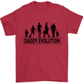 Daddy Evolution Fathers Day Mens T-Shirt Cotton Gildan Red