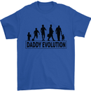 Daddy Evolution Fathers Day Mens T-Shirt Cotton Gildan Royal Blue