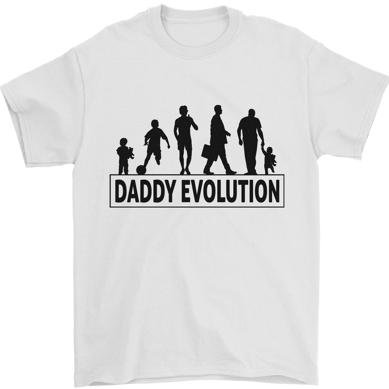 Daddy Evolution Fathers Day Mens T-Shirt Cotton Gildan White