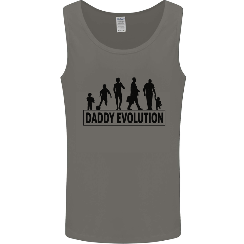 Daddy Evolution Fathers Day Mens Vest Tank Top Charcoal