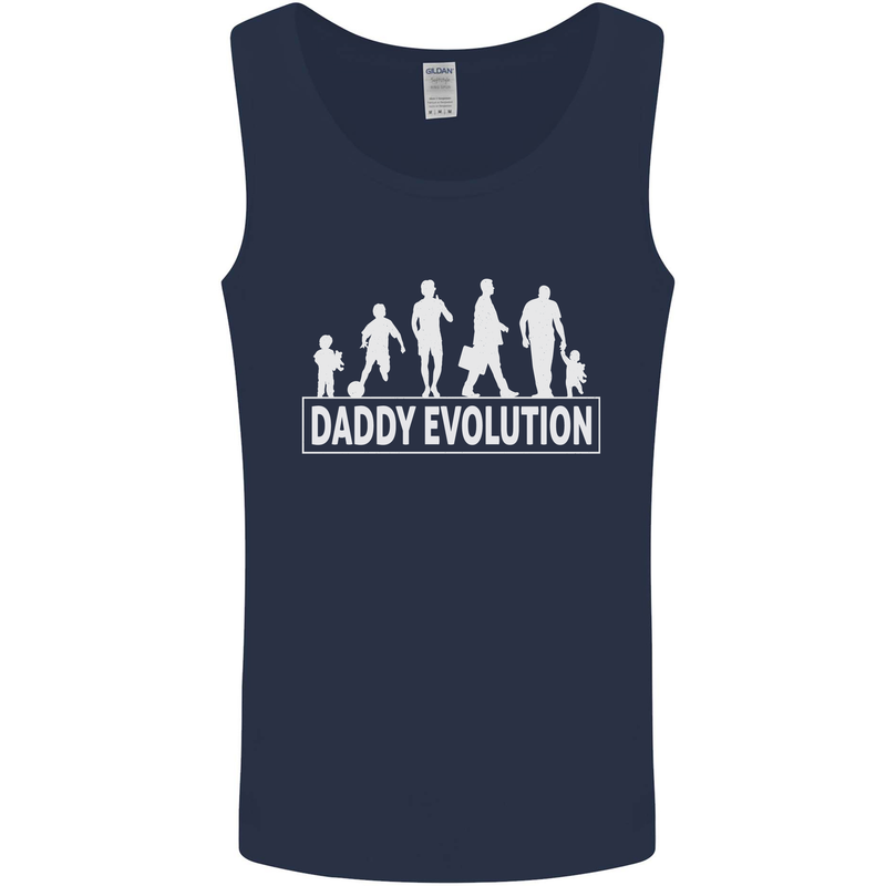 Daddy Evolution Fathers Day Mens Vest Tank Top Navy Blue