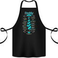 Daddy Fathers Day Tie Funny Dad Cotton Apron 100% Organic Black
