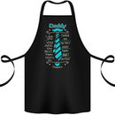 Daddy Fathers Day Tie Funny Dad Cotton Apron 100% Organic Black