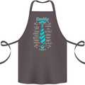 Daddy Fathers Day Tie Funny Dad Cotton Apron 100% Organic Dark Grey