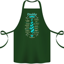 Daddy Fathers Day Tie Funny Dad Cotton Apron 100% Organic Forest Green
