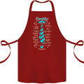 Daddy Fathers Day Tie Funny Dad Cotton Apron 100% Organic Maroon