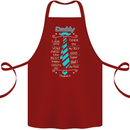 Daddy Fathers Day Tie Funny Dad Cotton Apron 100% Organic Maroon