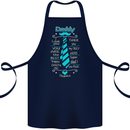 Daddy Fathers Day Tie Funny Dad Cotton Apron 100% Organic Navy Blue