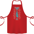 Daddy Fathers Day Tie Funny Dad Cotton Apron 100% Organic Red
