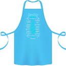 Daddy Fathers Day Tie Funny Dad Cotton Apron 100% Organic Turquoise