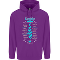 Daddy Fathers Day Tie Funny Dad Mens 80% Cotton Hoodie Purple
