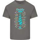 Daddy Fathers Day Tie Funny Dad Mens Cotton T-Shirt Tee Top Charcoal