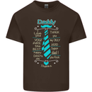Daddy Fathers Day Tie Funny Dad Mens Cotton T-Shirt Tee Top Dark Chocolate