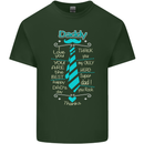 Daddy Fathers Day Tie Funny Dad Mens Cotton T-Shirt Tee Top Forest Green