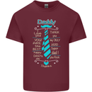 Daddy Fathers Day Tie Funny Dad Mens Cotton T-Shirt Tee Top Maroon