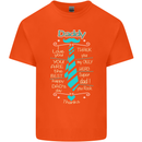 Daddy Fathers Day Tie Funny Dad Mens Cotton T-Shirt Tee Top Orange