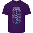 Daddy Fathers Day Tie Funny Dad Mens Cotton T-Shirt Tee Top Purple